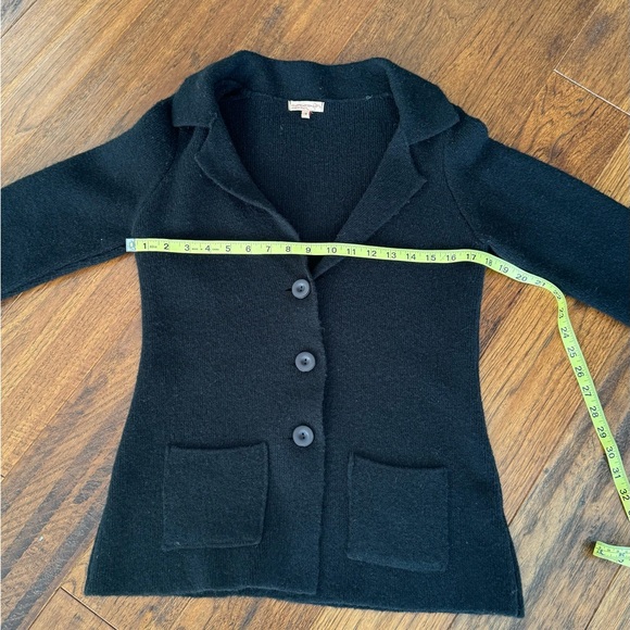 COCOGIO Italy Gray Wool Blend Cardigan Sweater Blazer Jacket - Sz S - Picture 3 of 10